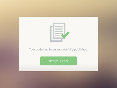 Success! notification rebound ui