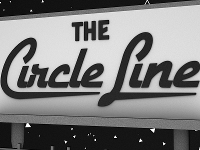 The Circle Line lettering low poly poly texture typography