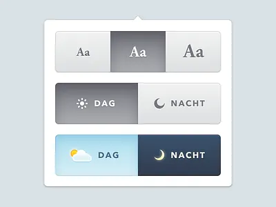 Day / Night switch day font size ios ipad night reader ui