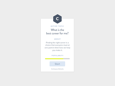 Topic Tiles clean indicator popularity select selection tile tiles topic web website