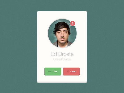 Incoming Video Call (freebie) artist call clean design detail ed droste element entypo flat free freebie green grizzly bear helvetica incoming minimal pastel psd rating skype stars ui ux vector video