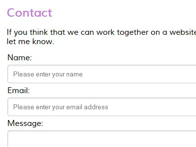 Site Contact Form website