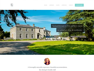 Tankardstown House Homepage art direction clean design landing minimal web web design web development website