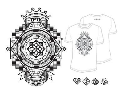 T Shirt illustration abstract bw cloth geometric icon rounded shirt square techno tptk tshirt vector