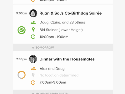 Event Feed Wireframe