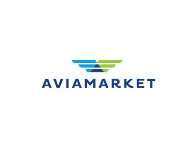 Aviamarket logo design aviation brand branding colorful creative custom custom made design fly helicopter identity logo logo design logo designer logotype plane type typographic typography wings