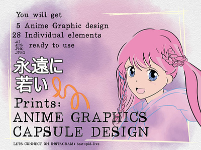 ANIME GRAPHICS CAPSULE DESIGN anime fashion graphic design illustration manga print tshirt print vector