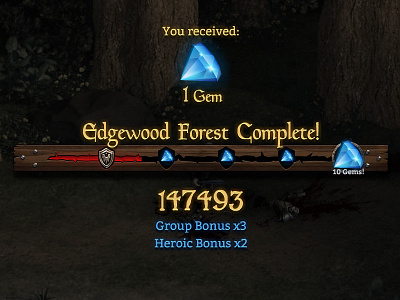 Score Screen bonus game interface numbers score ui