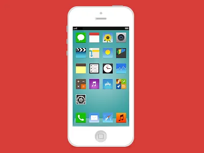 Free - PSD and Icons - Flat iOS iCons design flat freebies goodies icon icones ios psd set