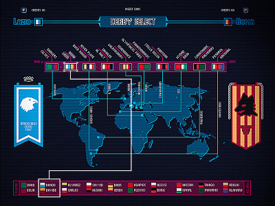 Infographic pixel design for Fefè #12 "I Hate You" derby fefe12 football infographic pixel pixel art visual design world map