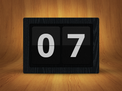 Flip Countdown - Free PSD clock countdown dark flip free freebie psd ui wood