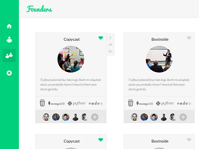 Founder Platform background button dashboard fixed flat form founders html5 interface landing page logo peru platform subscription ui web