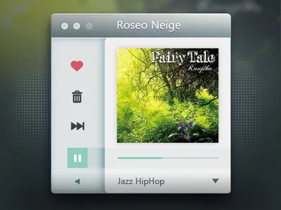 Radio Player album apple china douban fm green gui liushui mac music player radio song ui