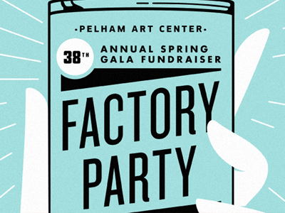 PARTAY OVER HERE design event illustration new york poster typography warhol