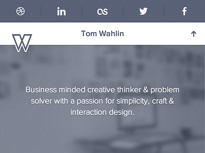 Mobile Nav middlemanapp mobile mobile navigation portfolio social links