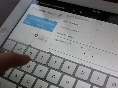 New Task in Weekly Timesheet add app black circle design event grid ios minimal responsive task timeline timesheet ui ux web website