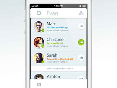 Circle / Flat version application circle flat ios iphone mobile simple ui