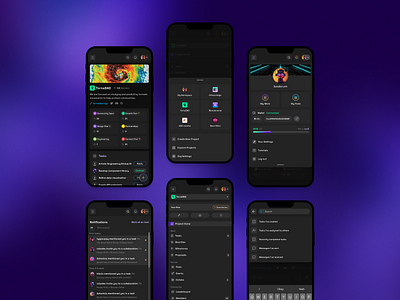 Wonderverse Mobile Navigation Update app burger menu dao dark mode dropdown mobile app mobile navigation navigation notifications pods product product design project management search ui ux web3 workflow workspace