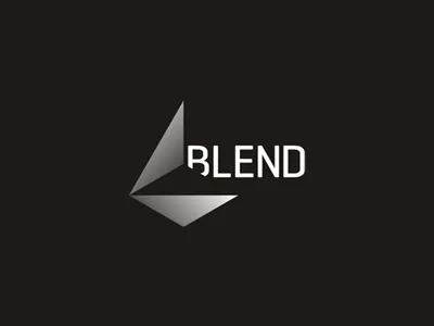 Blend logo design b black black white black and white blend brand branding colorful creative custom made design identity letter mark monogram logo logo design logotype type typographic typography white