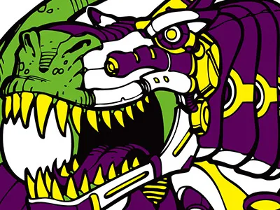 T Rex character creature design monster robot toy