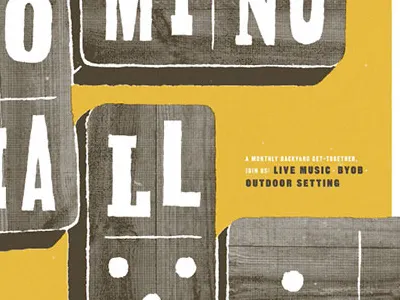 Denton Domino Hall Poster 4 domino music poster wood