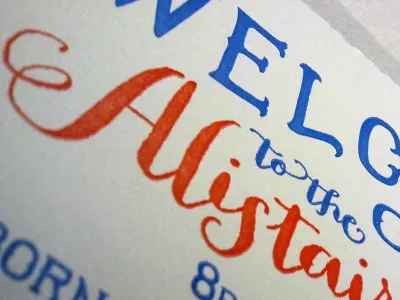 Birth Announcements (Finally) birth announcement letterpress personal print