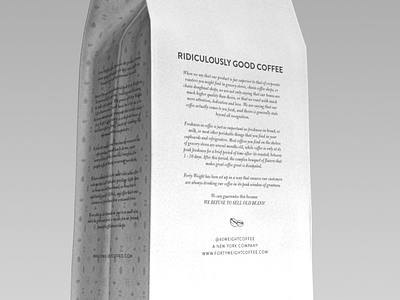 Back of coffee bag - WIP bag brandon coffee mockup packaging typography white