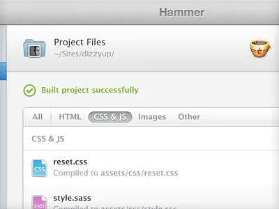 Hammer 1.5 app css hammer html mac os x retina