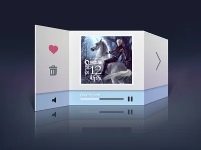 Radio Player v2 blue china douban fm liushui music play player radio song v2 white