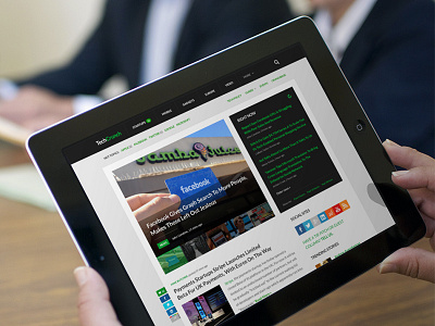 TechCrunch redesign breeze case study flat green ipad magazine redesign techcrunch
