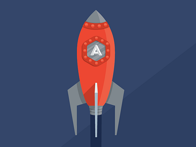 Hipster Douche Rocket automatic cartoon design douche flat graphic design hipster illustration minimal poster rocket simple space type typography