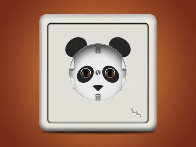 Panda Socket icon panda plastic socket ui wall