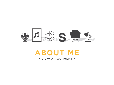 About Me (As of 2013) about graphic designer infographic