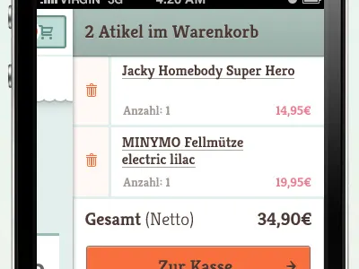 Mini Cart "FZ" cart design flat magento mini navigation products responsive shop
