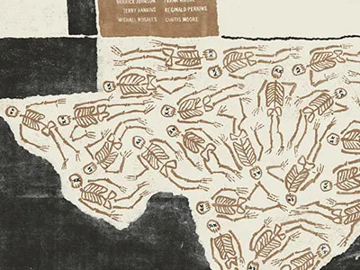 Justice Poster grave headstone illustration skeleton texas