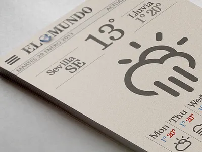 Weather newspaper page app black dribbble grey icon newspaper old paper sepia shadow temp vintage weather white ºc