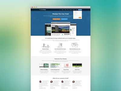 CyberChimps blue orange ui website wordpress