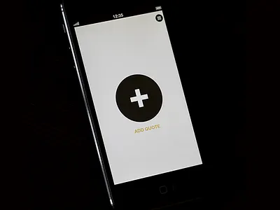 Add quote add app button flat ios iphone minimal quotato simple