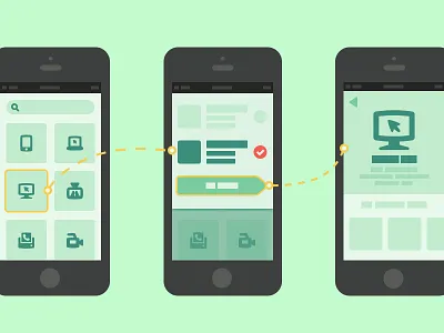 Wireframe Stuff app blueprint color dress flat gender illustration ios light sex sketch wire wireframe