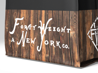 Wooden Bag. coffee doodle lettering mockup packaging render wood