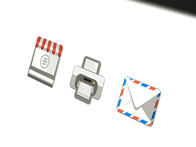 Shipping Icons app dark e commerce envelop icons interface ios iphone light mail printer sell shipping tickets ui ux webapp window