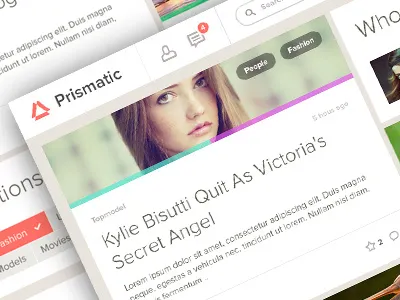 Layout app article flat layout social