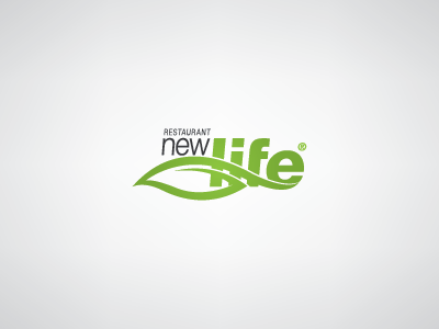 New Life custom font font food green leaf life new restaurant vegetarian