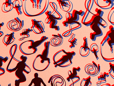 Keep on movin' gym pattern rapport rope jumping skipping rope