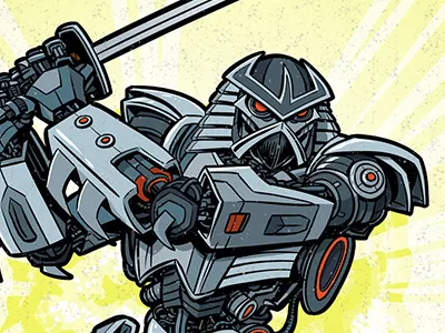 Chrome Dome FINAL chrome dome illustration jason gammon ninja object unknown robot tmnt