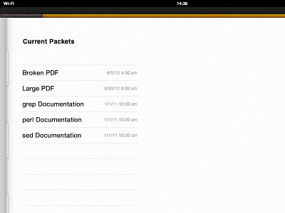 eBoard app for iPad - Current Packets app eboard ios ipad ui user interface