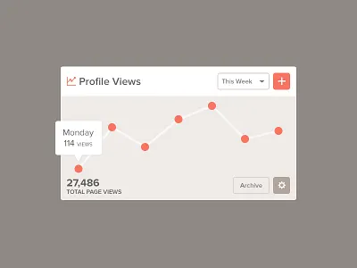 Statistics Widget brown flat red statistics widget