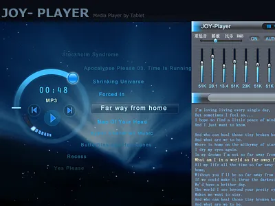 Joy Player blue fancy player ui video