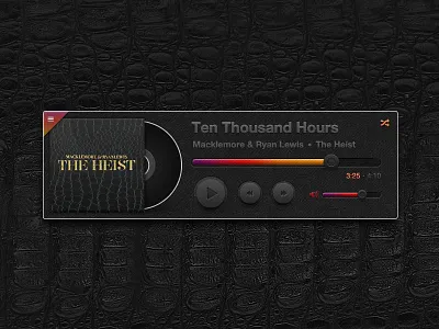 Music Player (PSD) free free psd music player psd ui ux widget