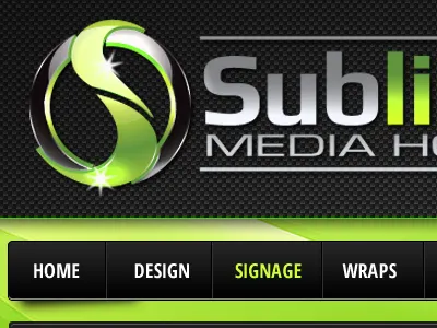 Sublime Media House Website Design design green media sign writing website